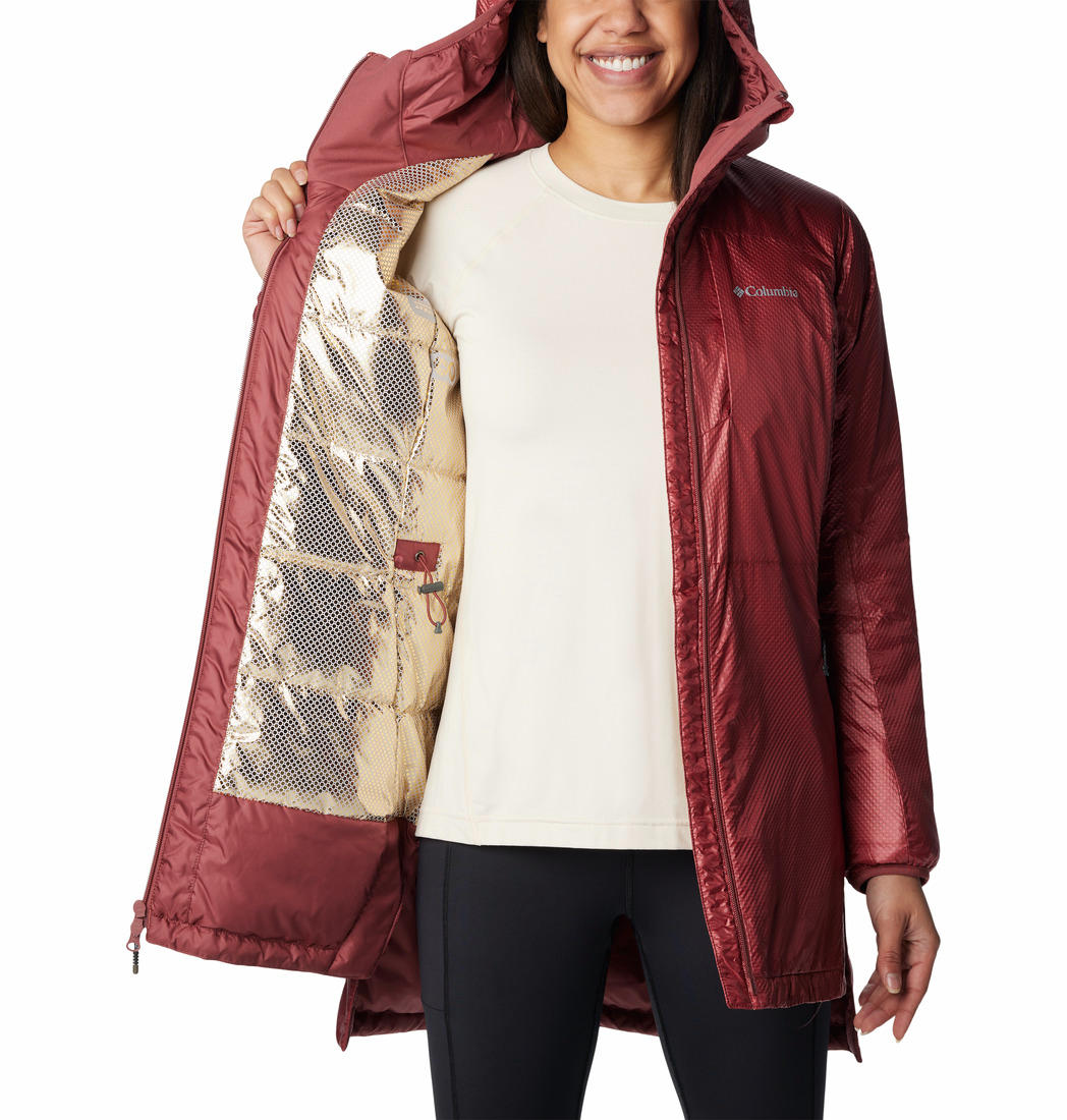Columbia Women Red Arch Rock Double Wall Elite Mid Jacket