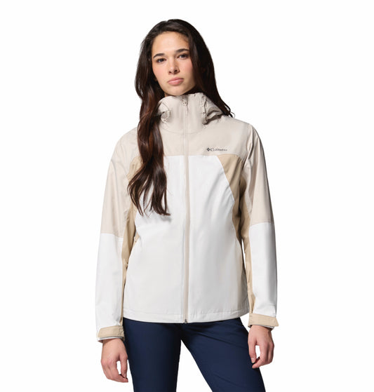 Columbia Women Off-White Omni-Tech Waterproof Inner Limits IV Rain Jacket