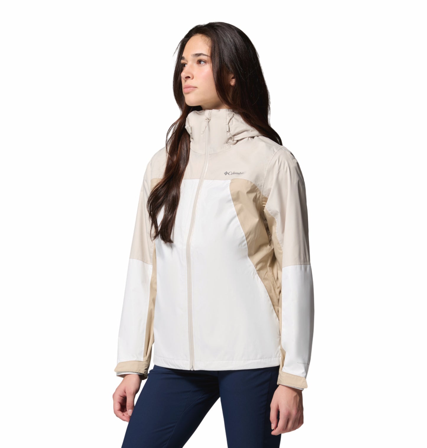 Columbia Women Off-White Omni-Tech Waterproof Inner Limits IV Rain Jacket
