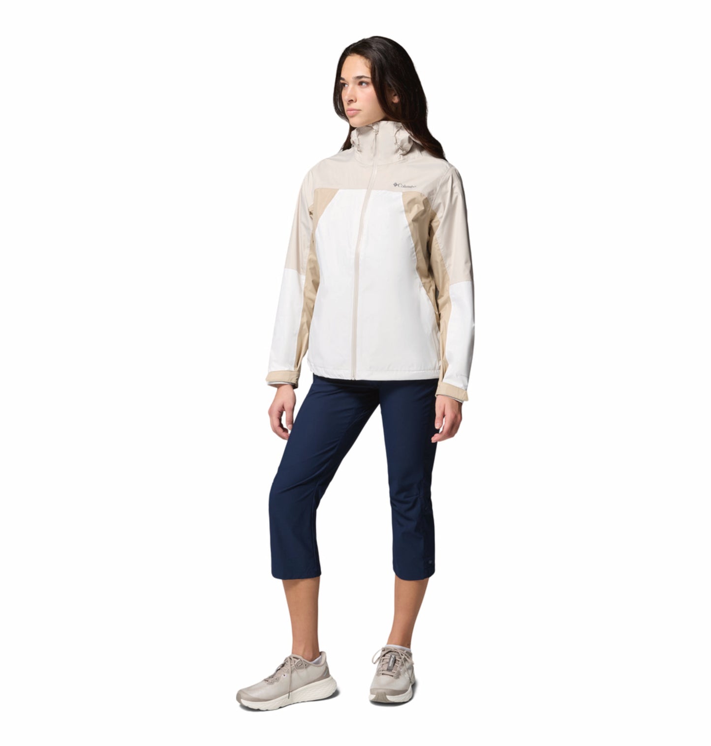 Columbia Women Off-White Omni-Tech Waterproof Inner Limits IV Rain Jacket