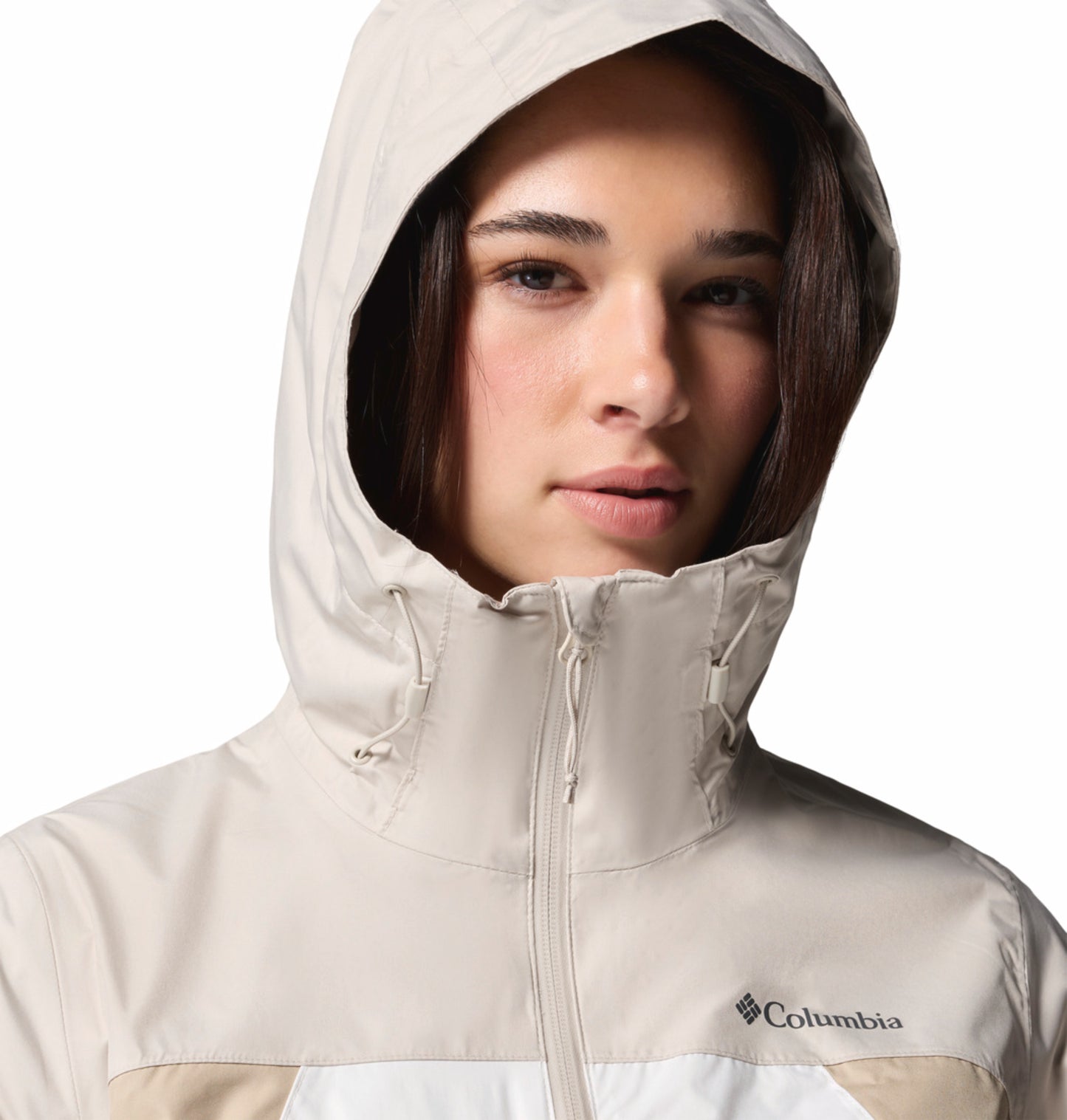 Columbia Women Off-White Omni-Tech Waterproof Inner Limits IV Rain Jacket