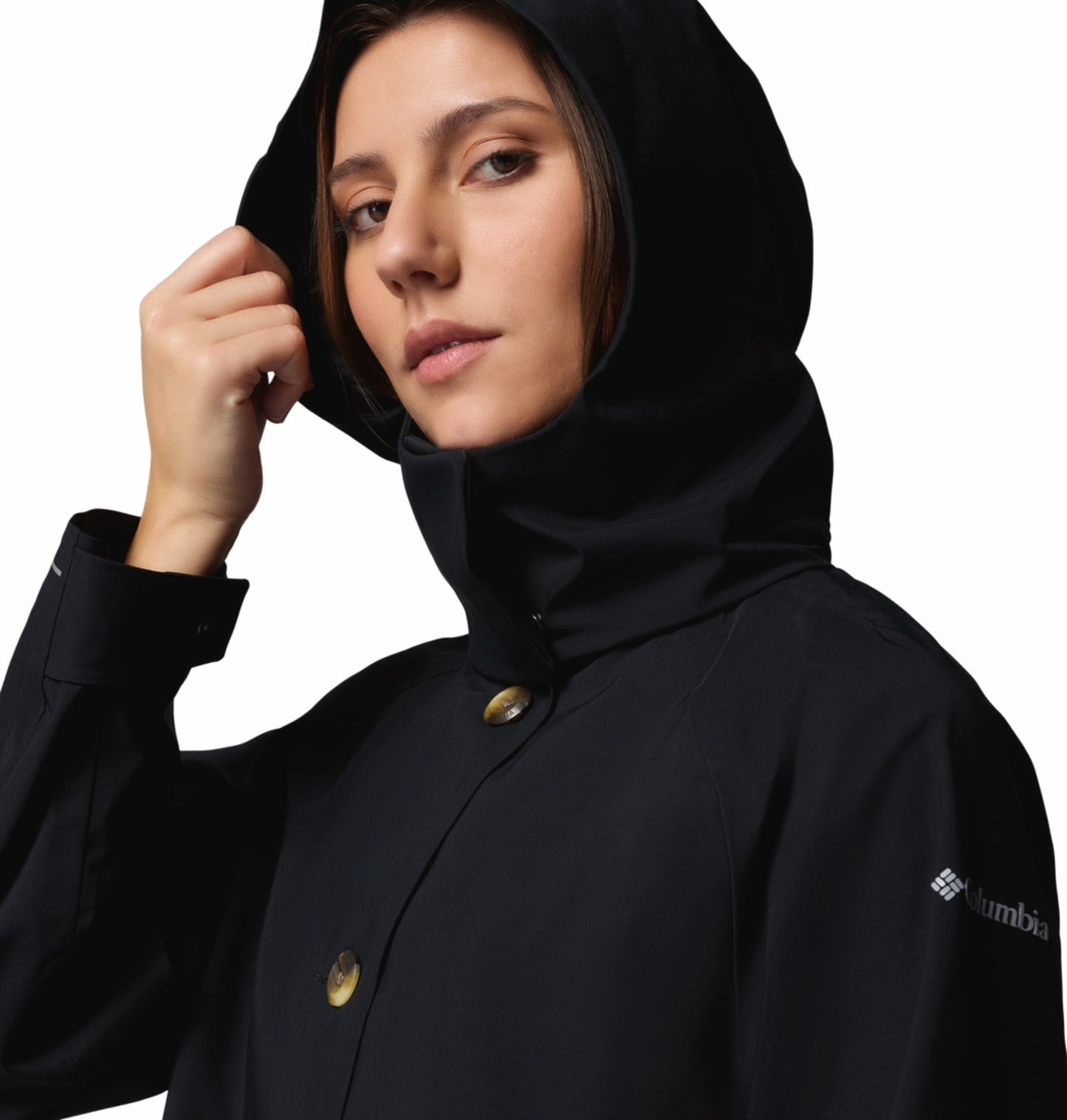 Columbia Women's Black Omni-Tech AmazeTrench Waterproof Rain Jacket