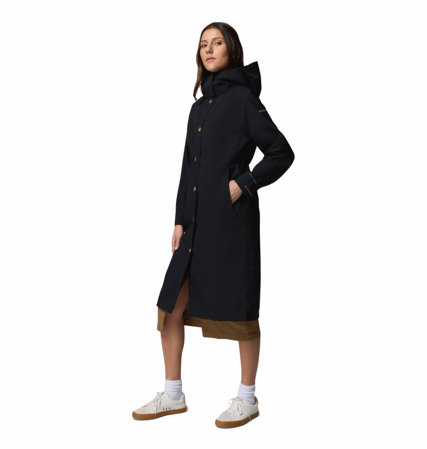 Columbia Women's Black Omni-Tech AmazeTrench Waterproof Rain Jacket