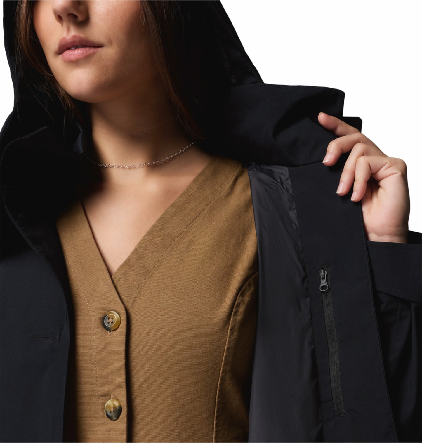 Columbia Women's Black Omni-Tech AmazeTrench Waterproof Rain Jacket