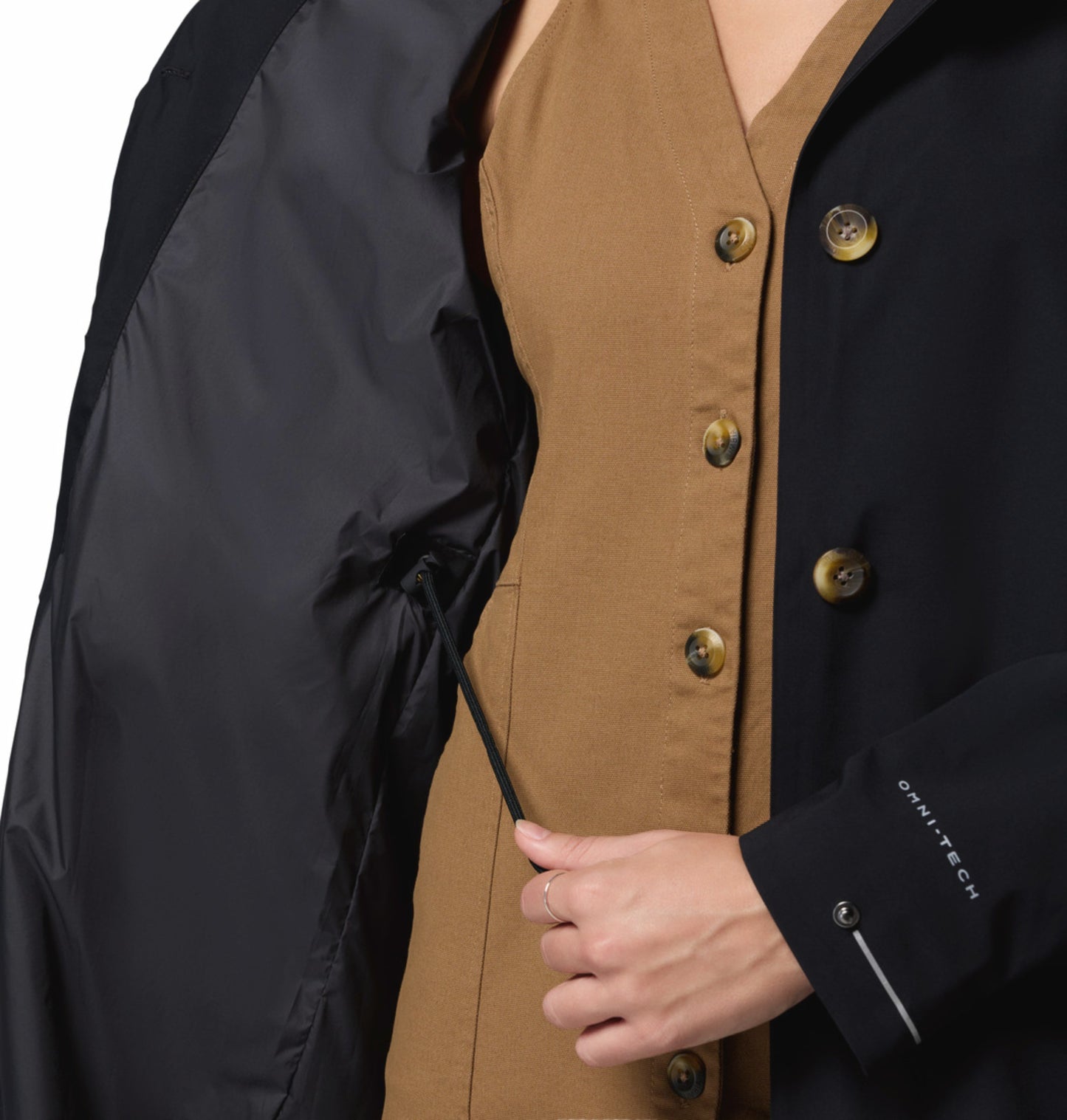 Columbia Women's Black Omni-Tech AmazeTrench Waterproof Rain Jacket