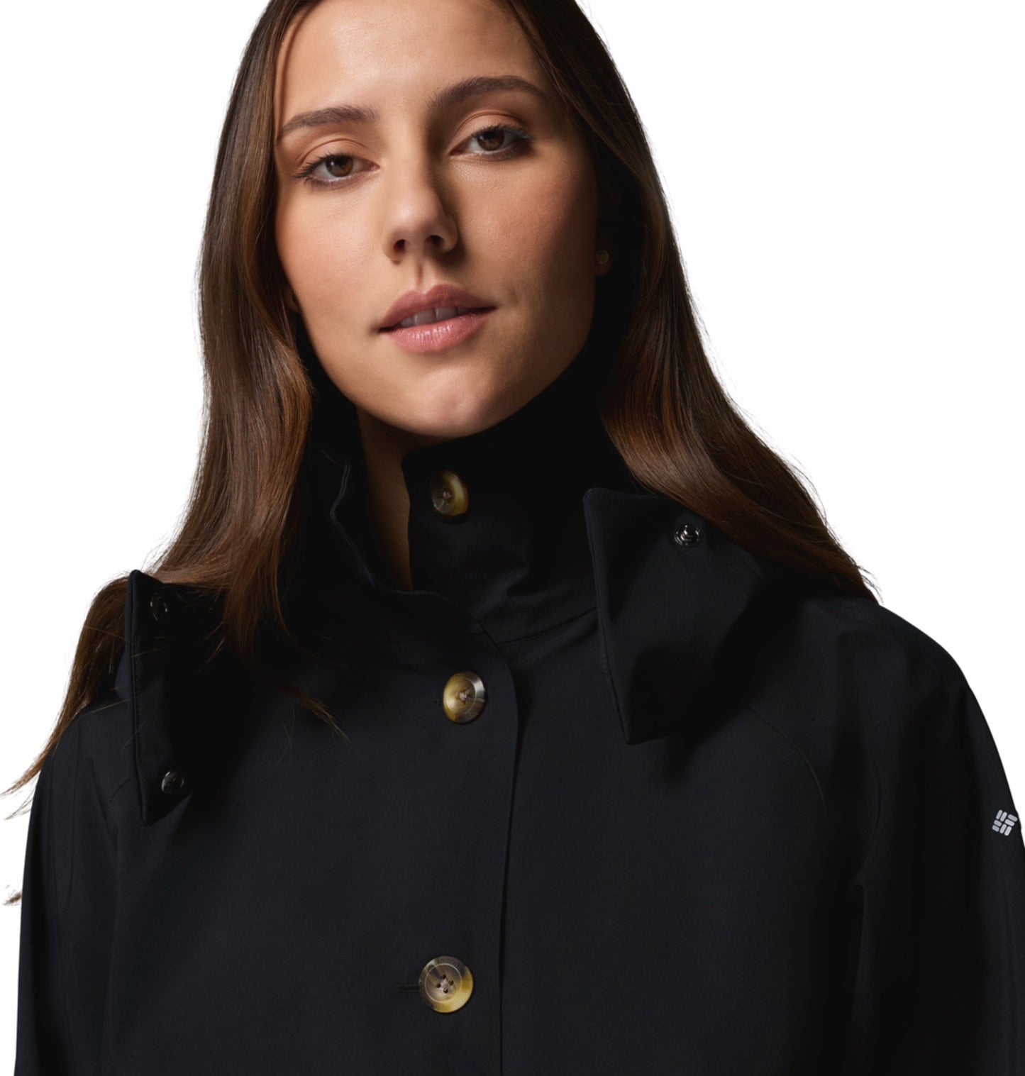Columbia Women's Black Omni-Tech AmazeTrench Waterproof Rain Jacket