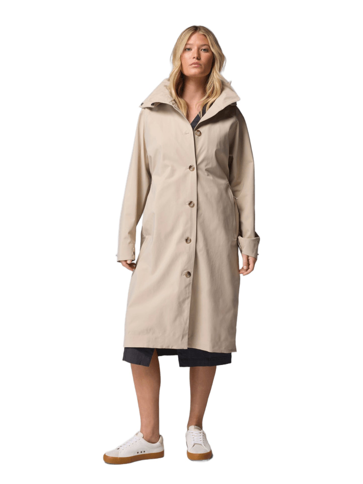 Columbia Women Beige Omni-Tech AmazeTrench Rain Jacket