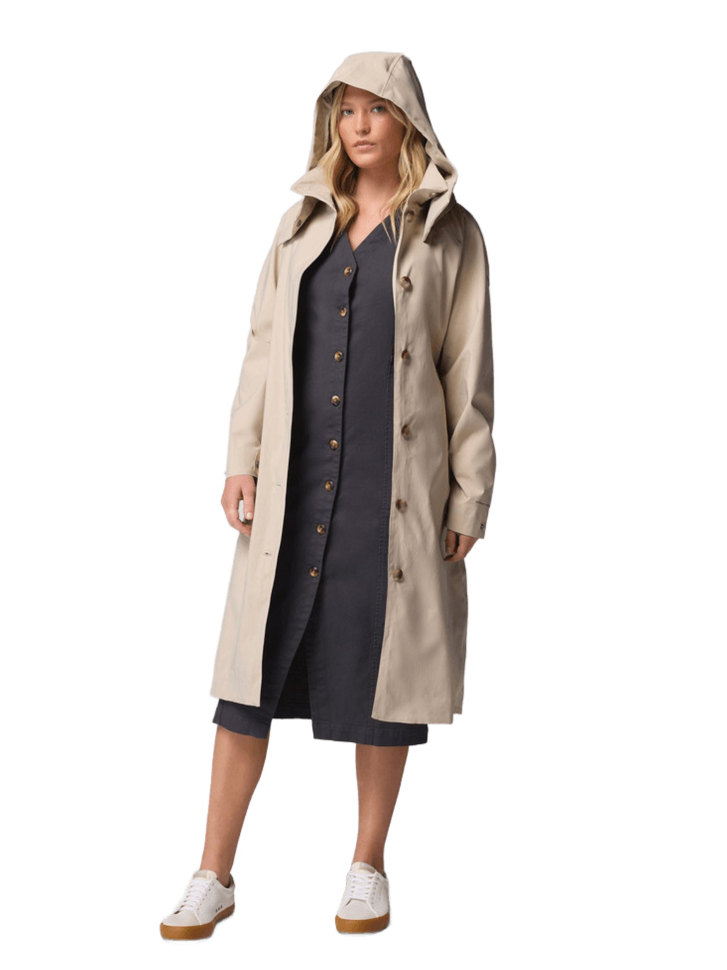 Columbia Women Beige Omni-Tech AmazeTrench Rain Jacket