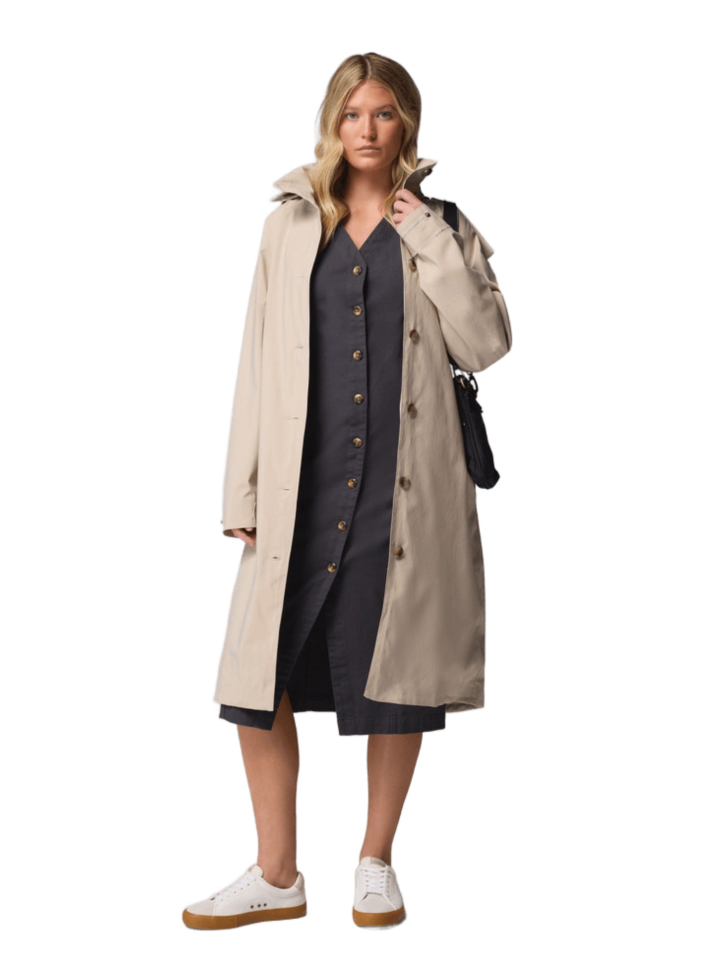 Columbia Women Beige Omni-Tech AmazeTrench Rain Jacket