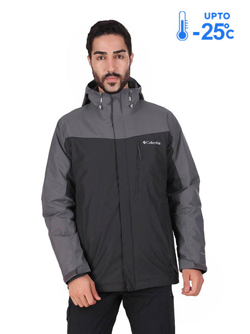 Columbia Men Black Omni-Heat Reflective Whirlibird IV Hooded Interchange Jacket