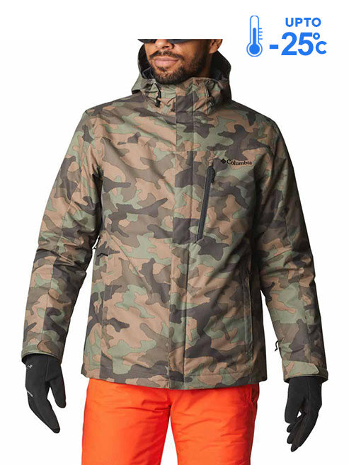 Columbia Men Green Omni-Heat Reflective Whirlibird IV Hooded Interchange Jacket