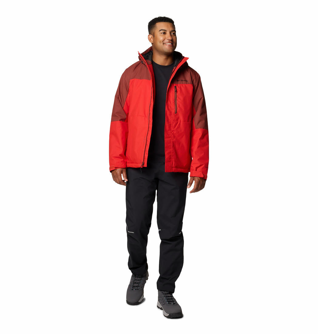 A Men Wearing Columbia Men Black Hazy Trail II Rain Pant