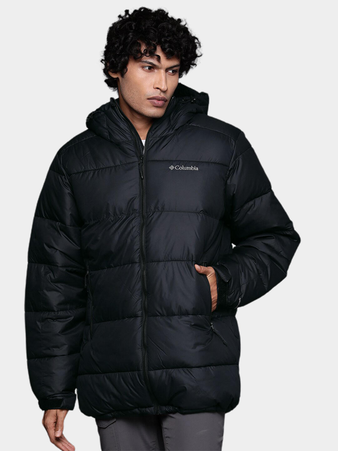 Columbia Men Black Pike Lake Parka Jacket