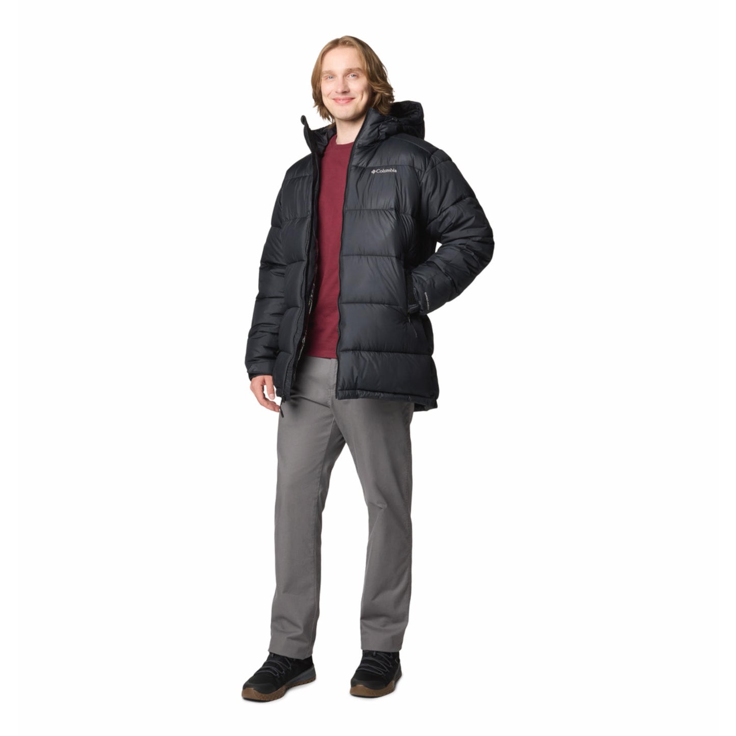 Columbia Men Black Omni-Heat Reflective Pike Lake Parka Parka Jacket