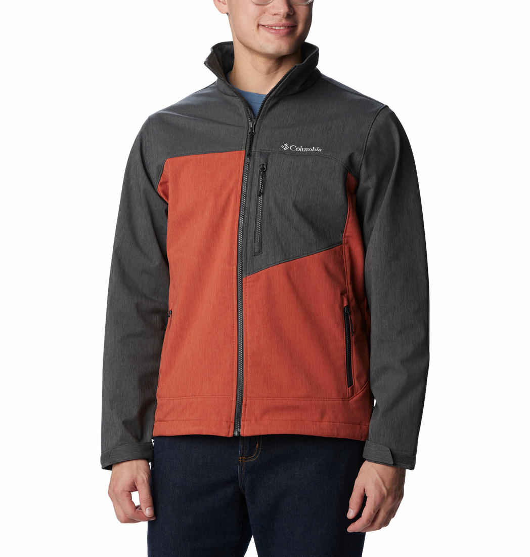 Columbia Men Orange Cruiser Valley Softshell Jacket