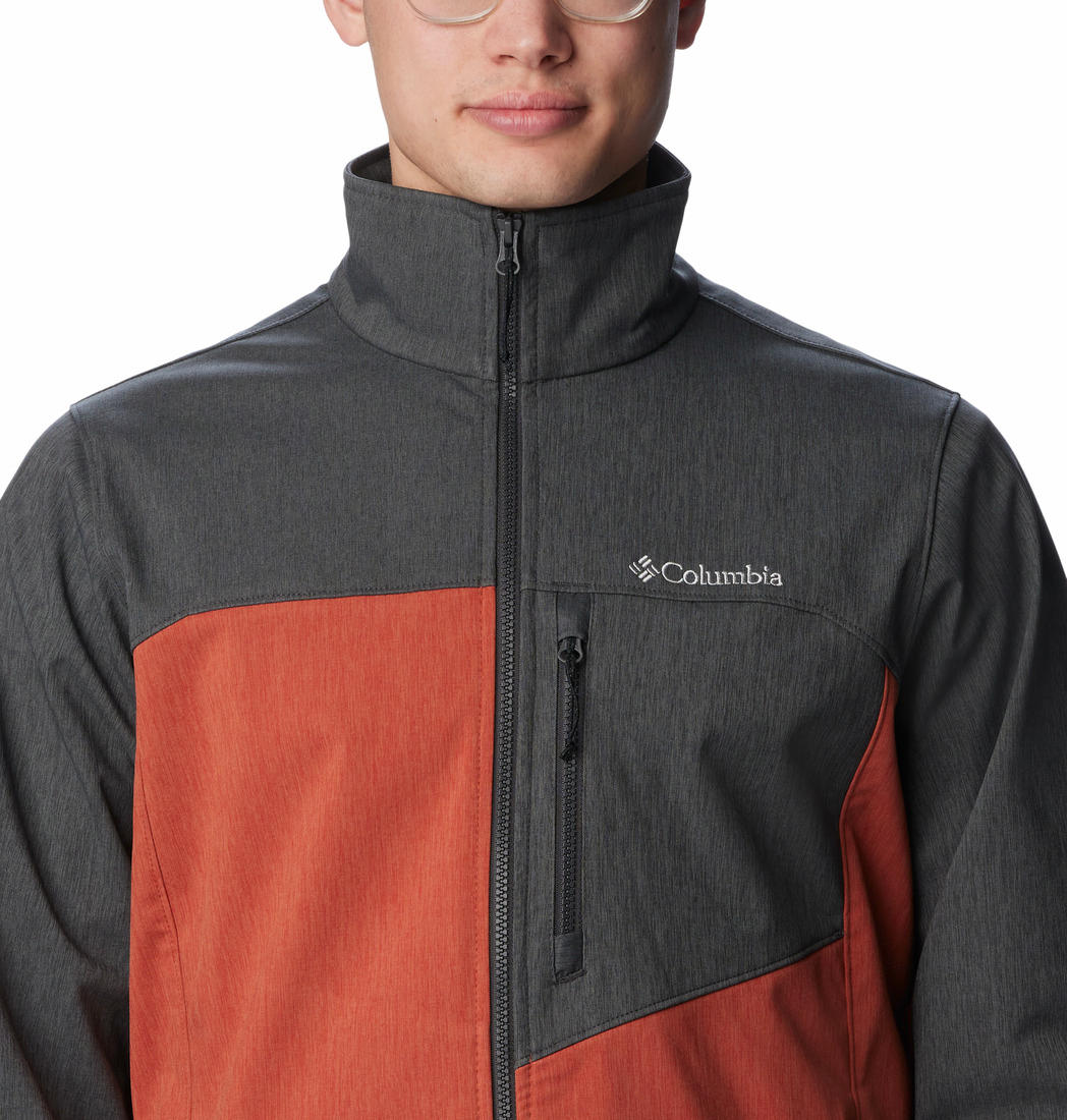 Columbia Men Orange Cruiser Valley Softshell Jacket