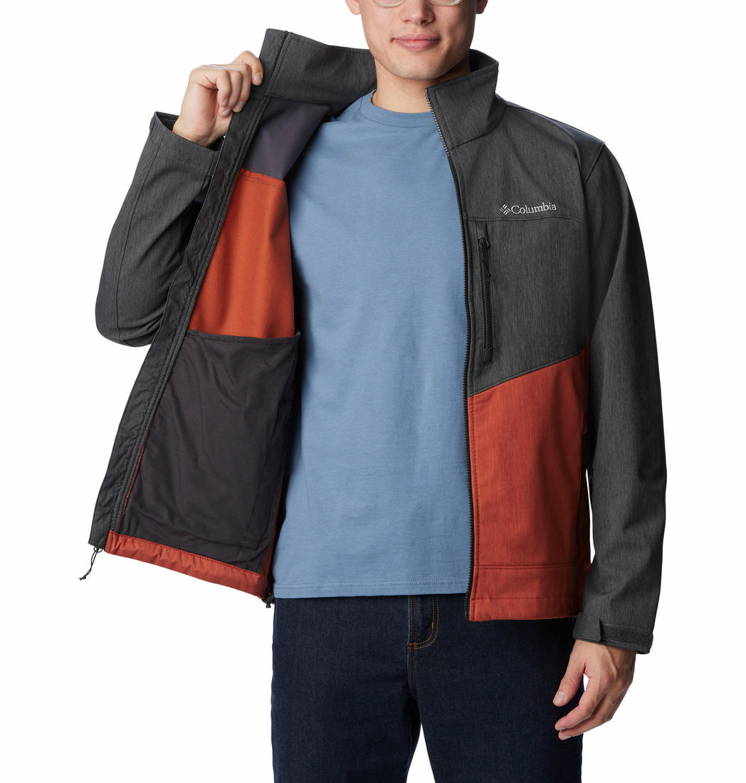 Columbia Men Orange Cruiser Valley Softshell Jacket