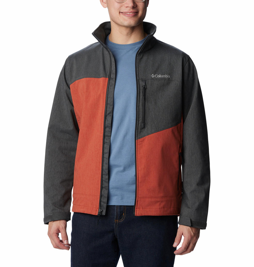 Columbia Men Orange Cruiser Valley Softshell Jacket