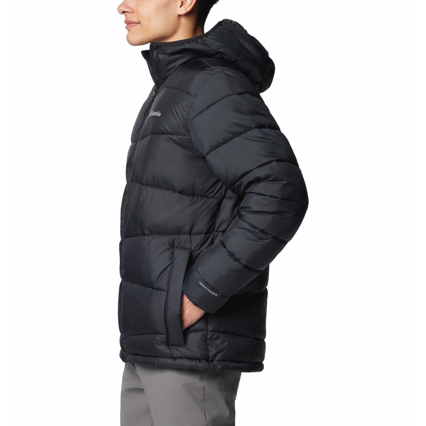 Columbia Men Black Omni-Heat Reflective Fivemile Butte II Hooded Down Jacket