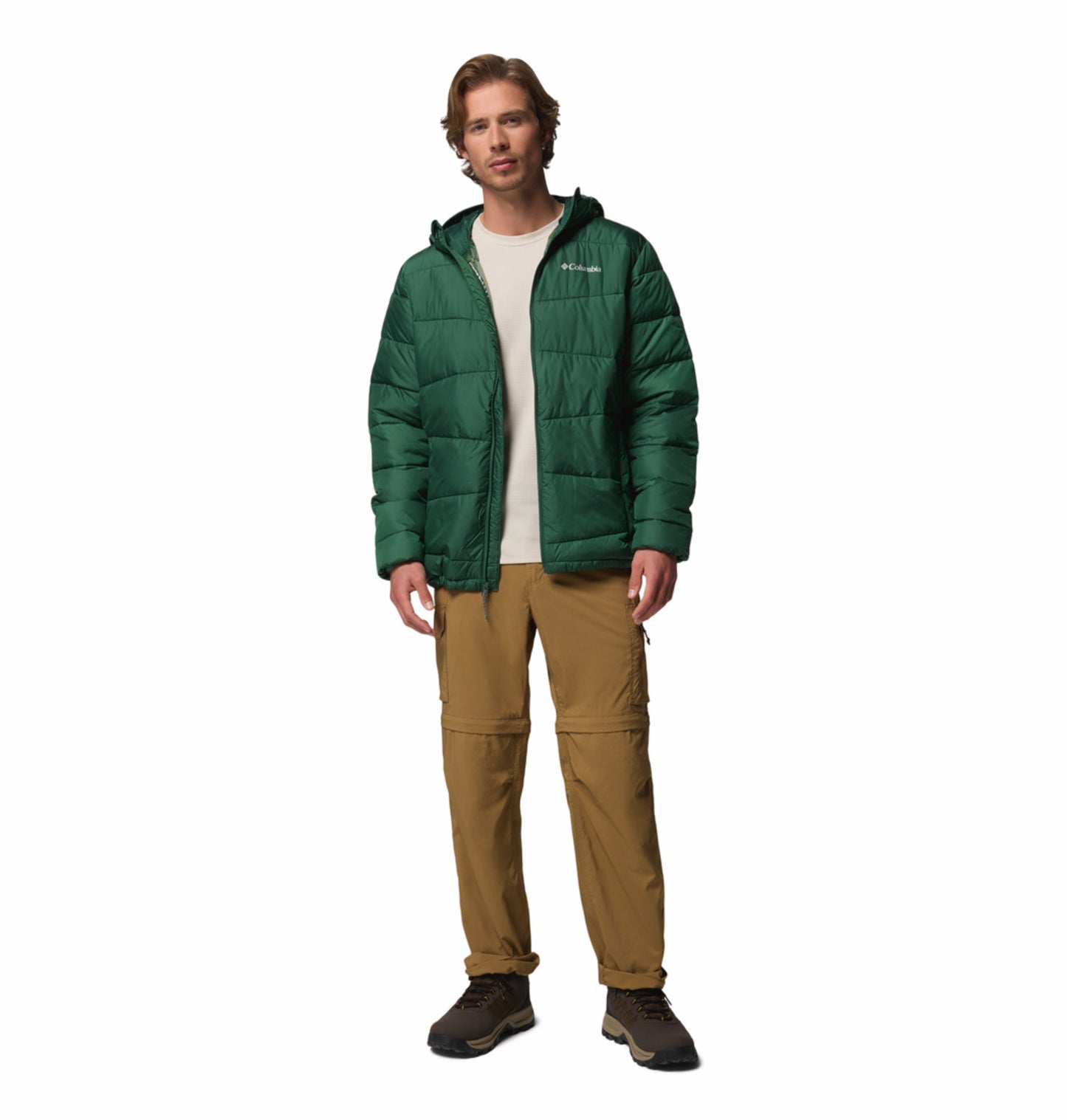 Columbia Men Green OmniHeat Reflective Fivemile Butte II Down Jacket