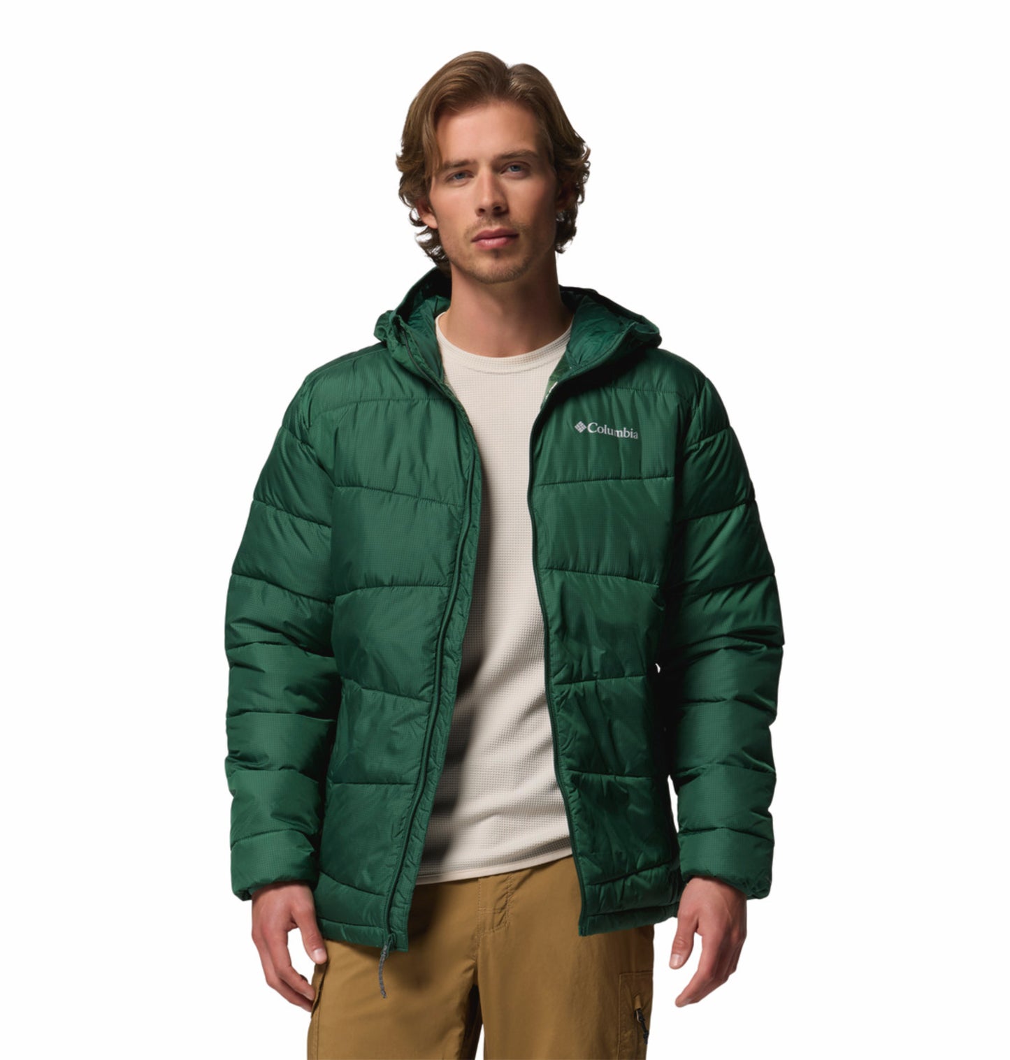 Columbia Men Green OmniHeat Reflective Fivemile Butte II Down Jacket