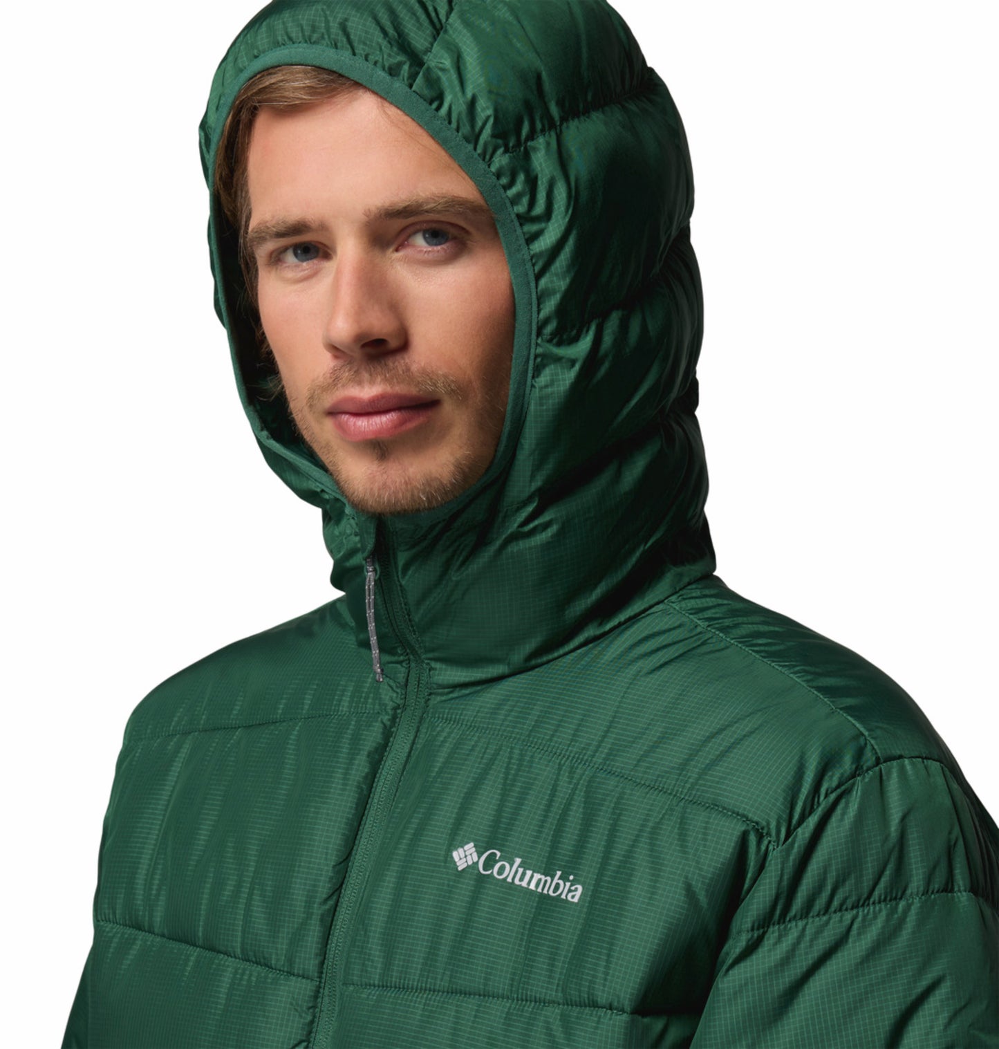 Columbia Men Green OmniHeat Reflective Fivemile Butte II Down Jacket