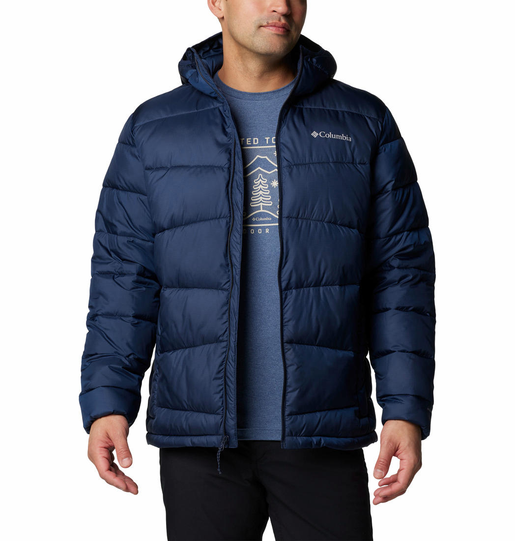 Columbia Mens Blue Fivemile Butte II Hooded Jacket