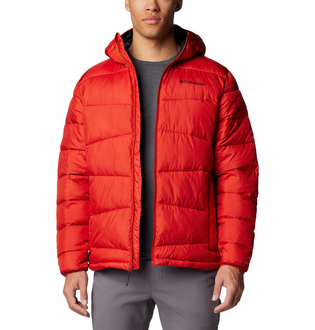 Columbia Mens Red Fivemile Butte II Hooded Jacket