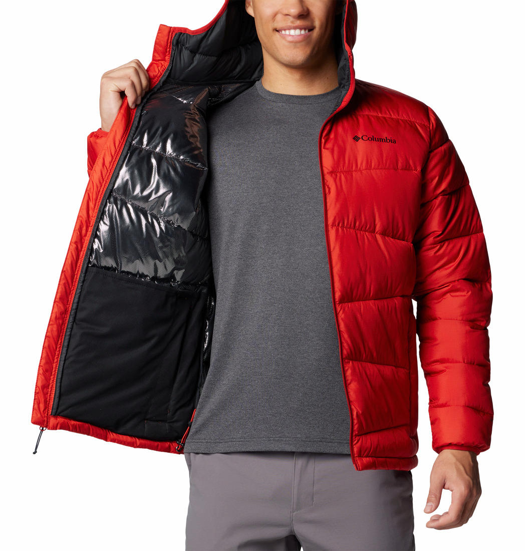 Columbia Mens Red Fivemile Butte II Hooded Jacket