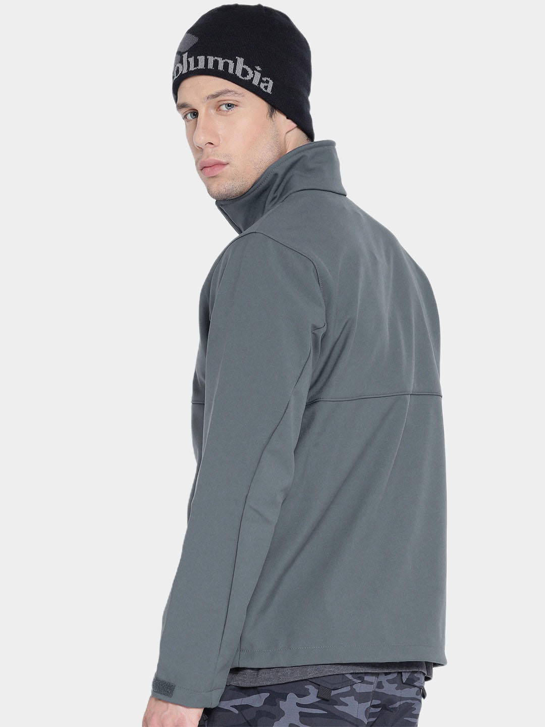 Columbia Men Grey Ascender Soft Shell Jacket