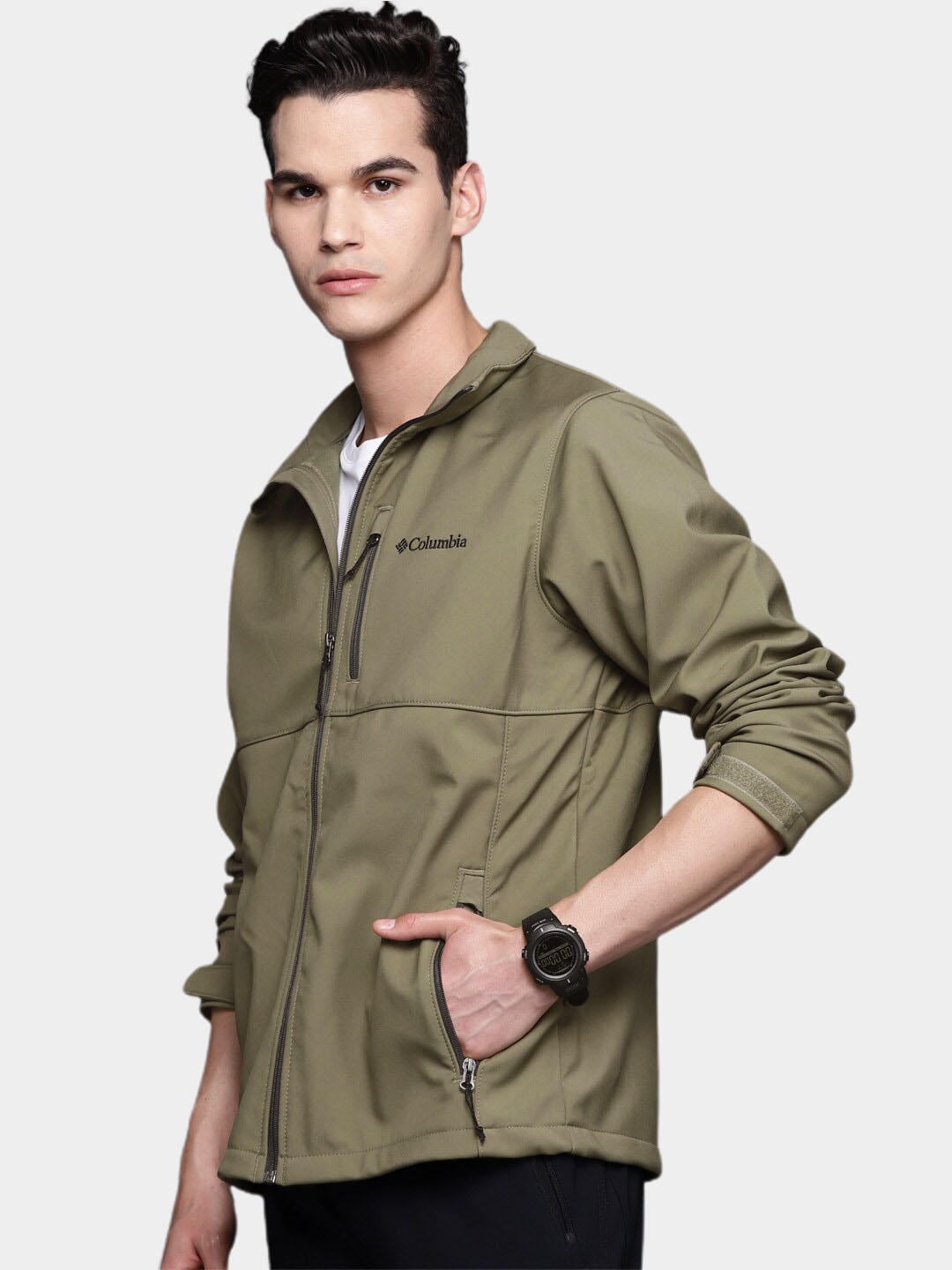 Columbia Men Green Ascender Soft Shell Jacket