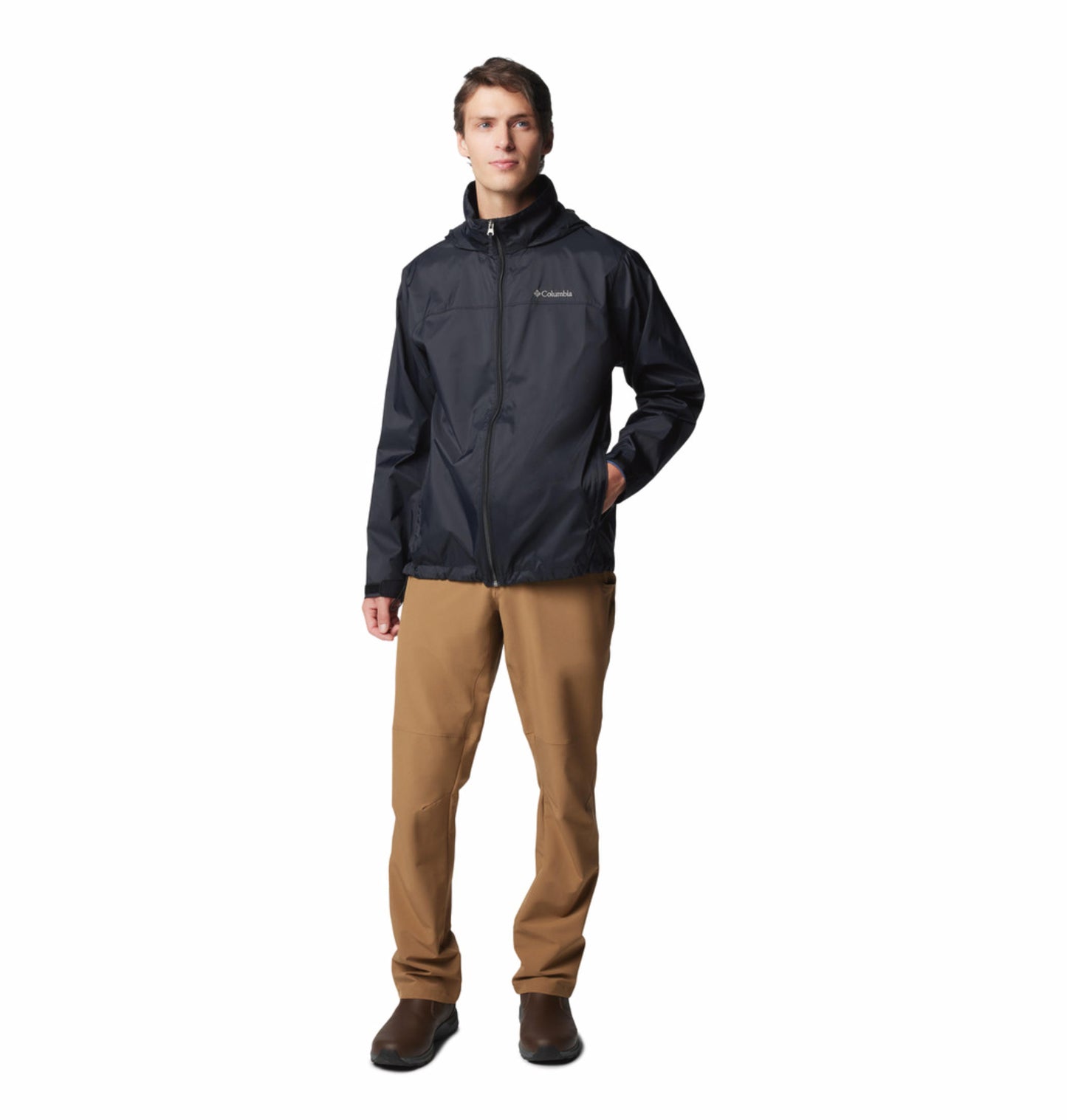 Columbia Mens Black Glennaker Lake II Rain Jacket