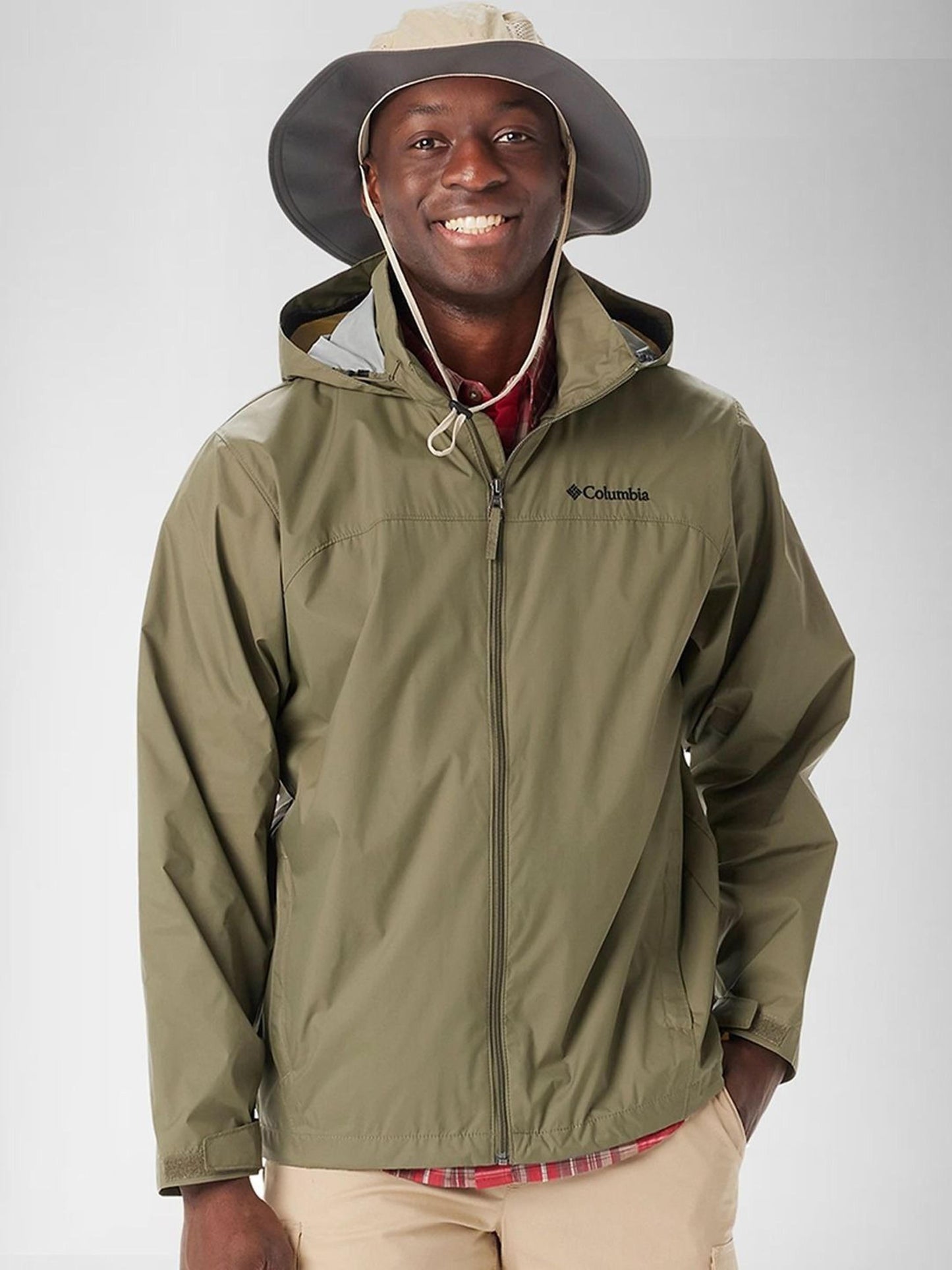 Columbia Mens Green Glennaker Lake II Rain Jacket