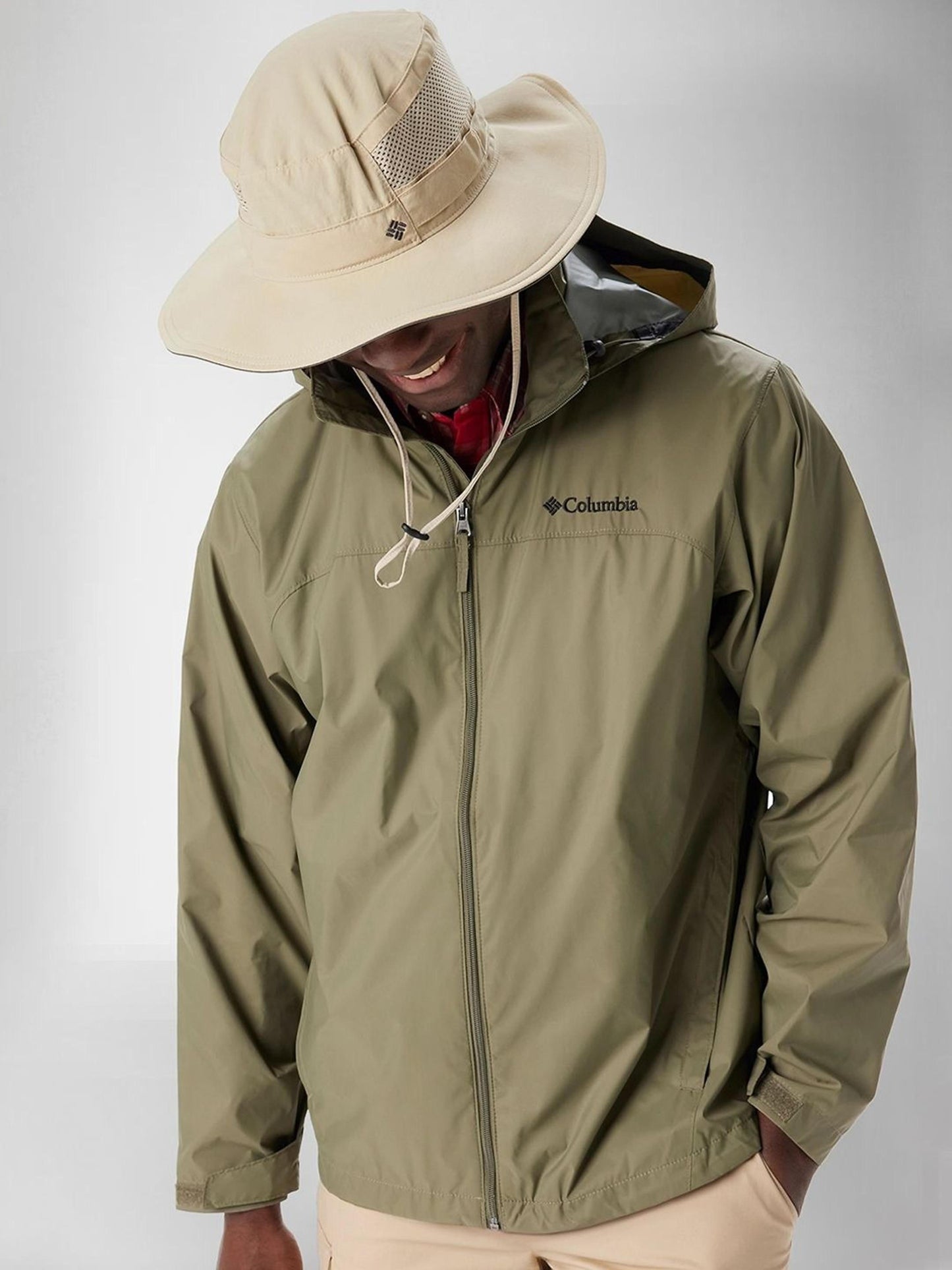 Columbia Mens Green Glennaker Lake II Rain Jacket