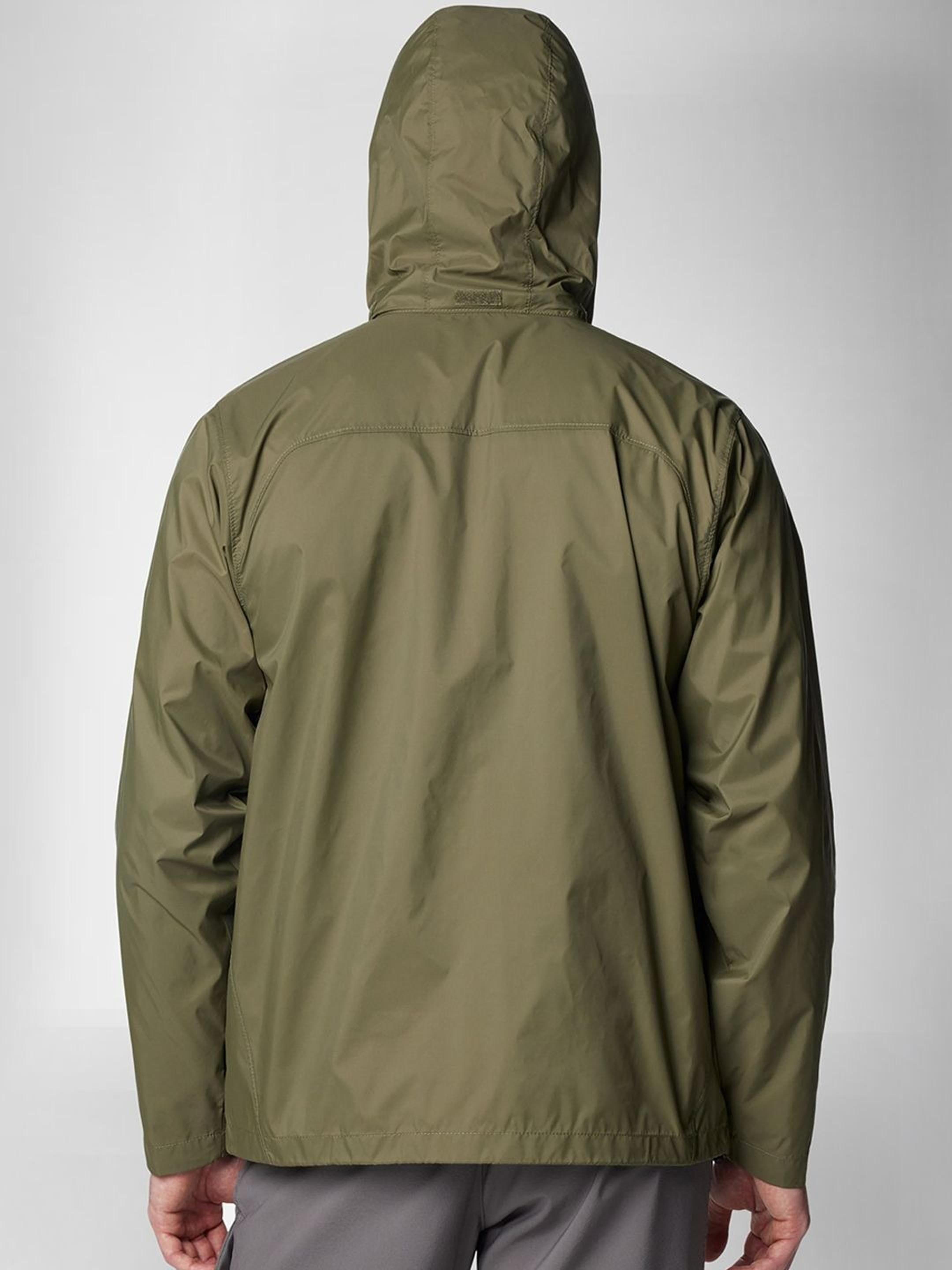 A Men Wearing Columbia Men Green Glennaker Lake II Rain Jacket