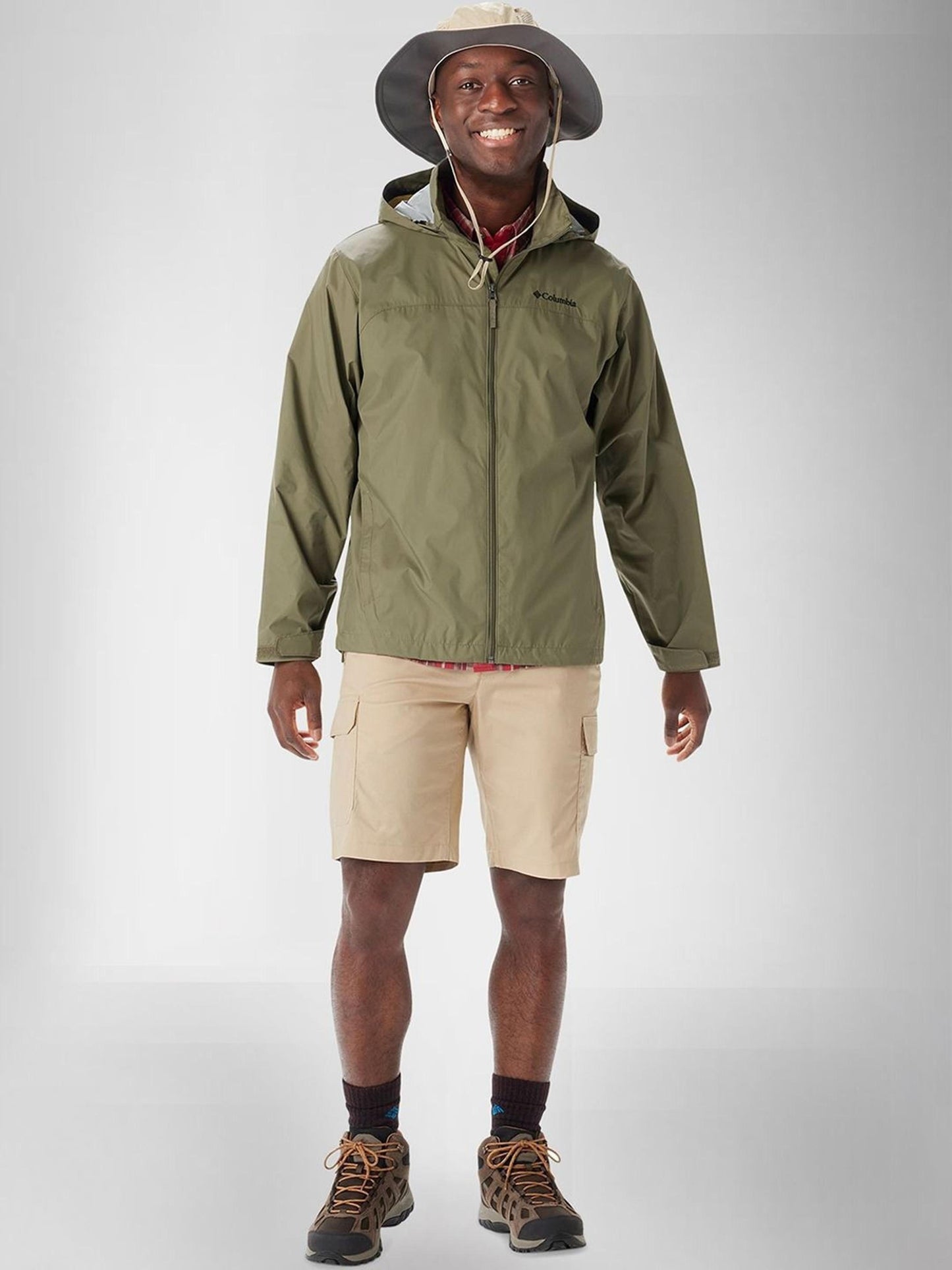 Columbia Mens Green Glennaker Lake II Rain Jacket