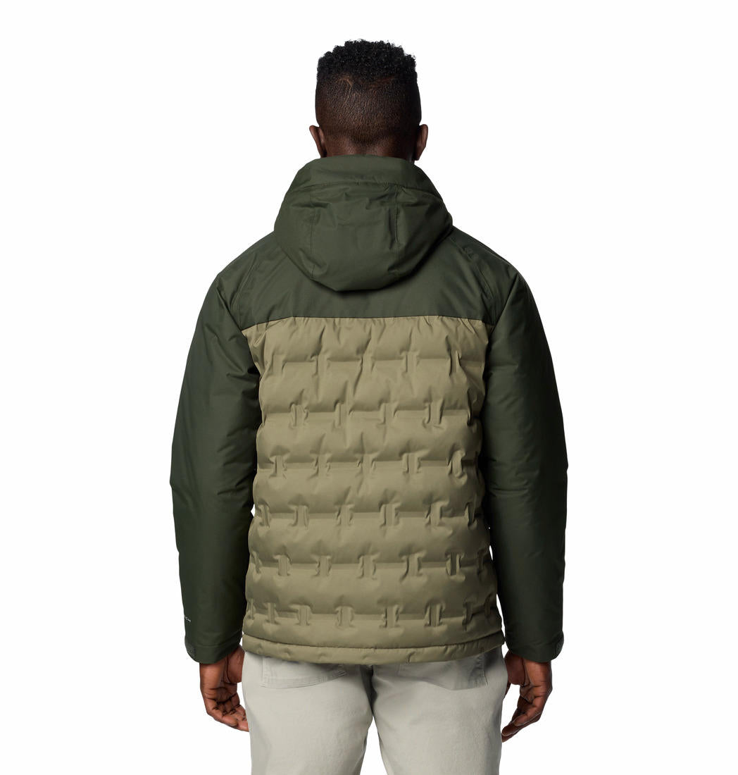 Columbia Mens Olive Grand Trek III Down Hooded Jacket