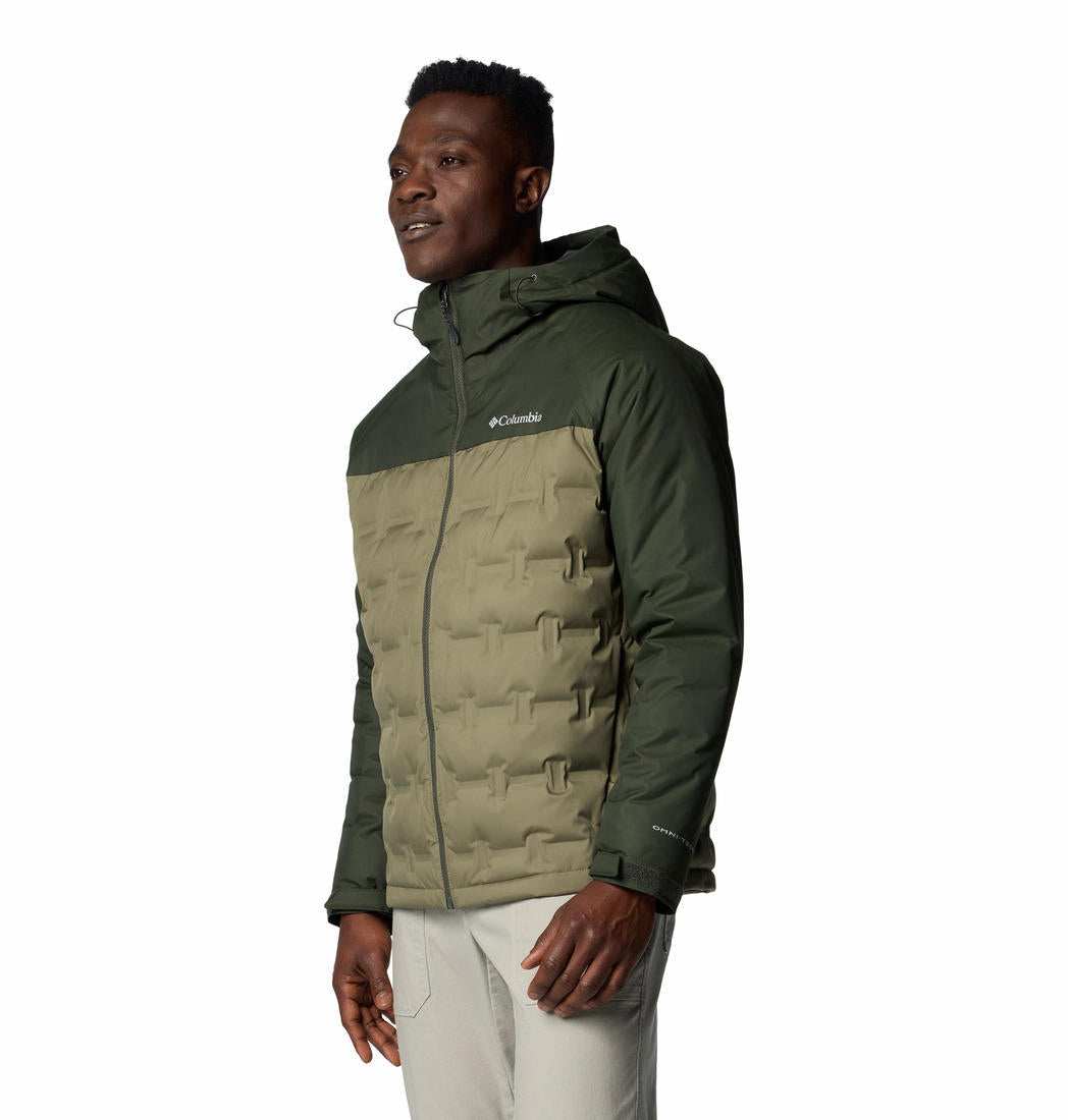 Columbia Mens Olive Grand Trek III Down Hooded Jacket