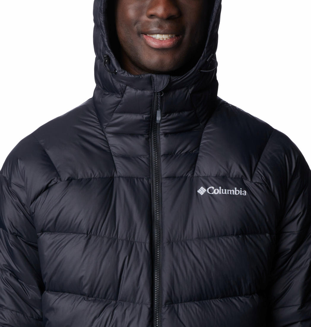 Columbia Men Black Centennial Creek II Down Hooded Jacket