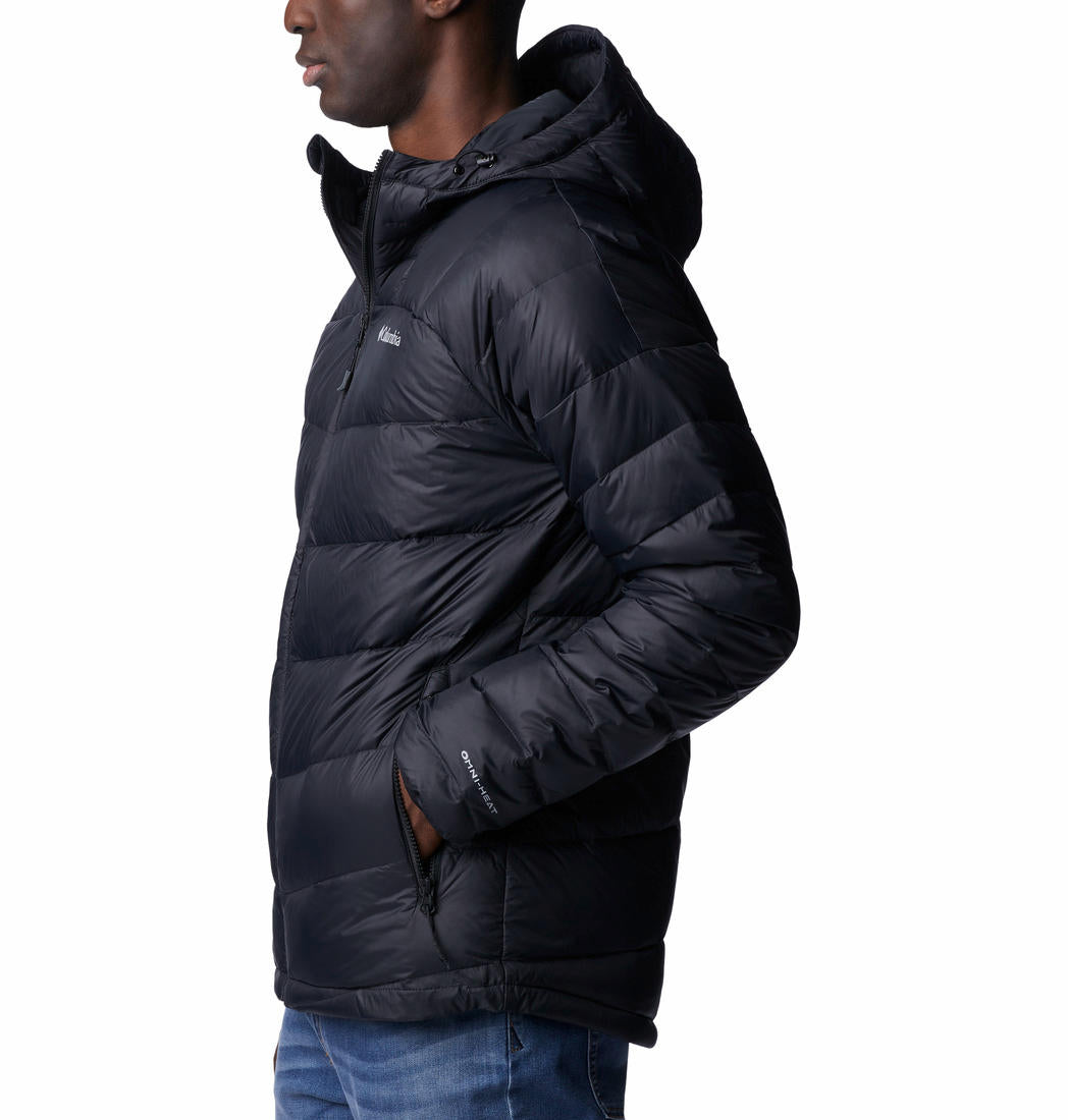 Columbia Men Black Centennial Creek II Down Hooded Jacket