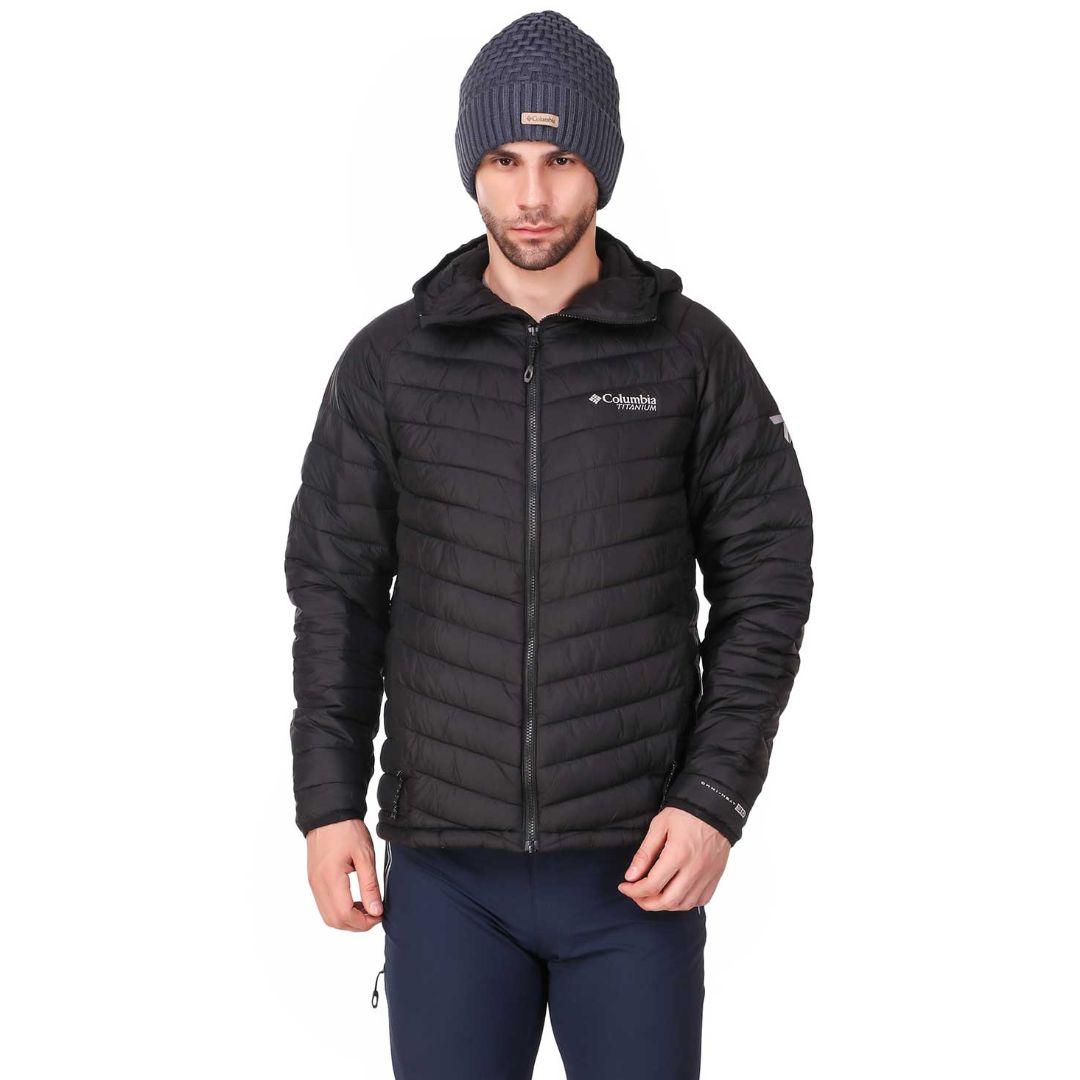 Columbia Men Black Omni-Heat 3D Snow Country Hooded Down Jacket