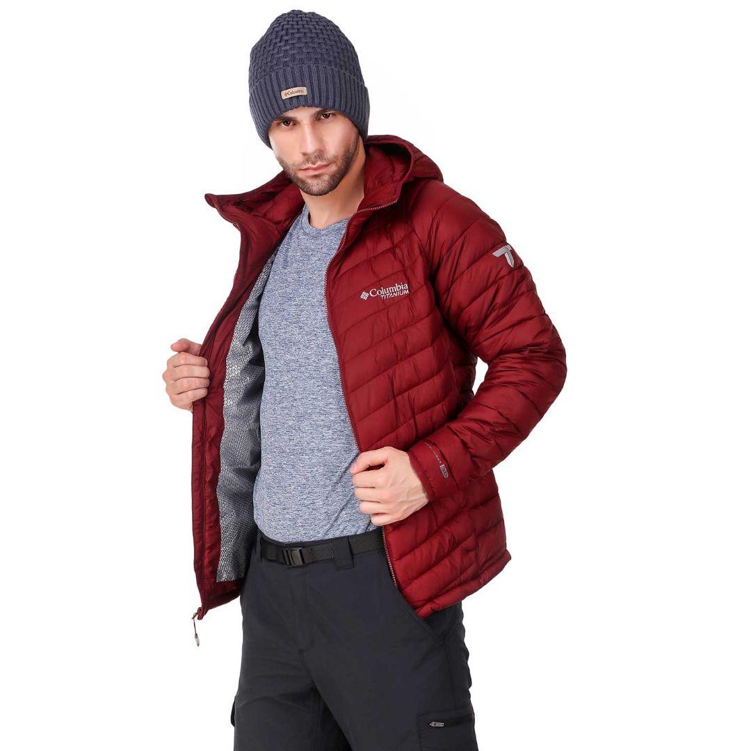 Columbia Men Red Snow Country Hooded Jacket
