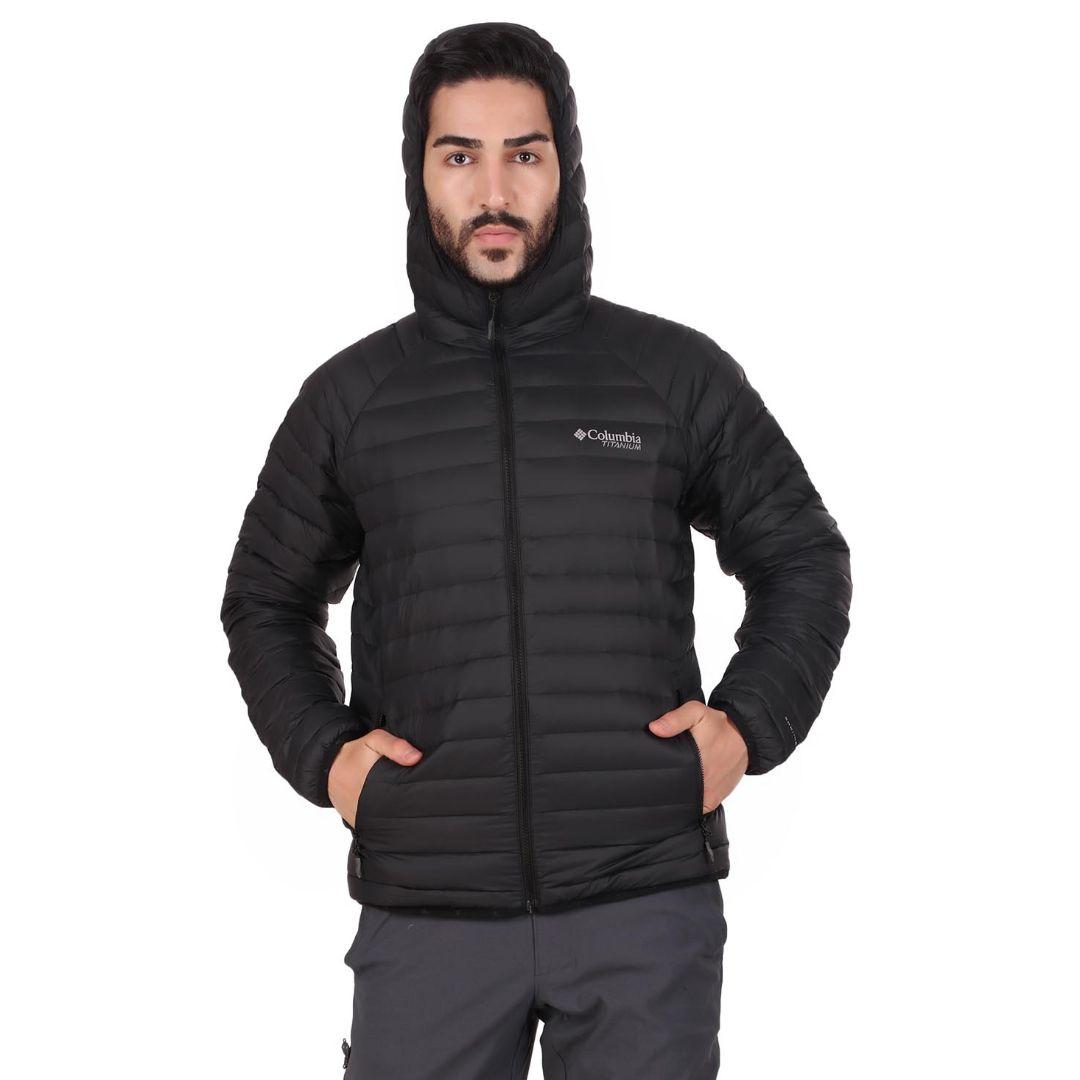 Columbia Men Black Alpha Trail Down Hooded Jacket