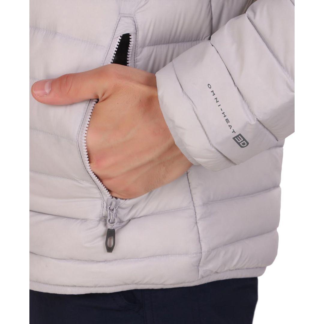 Columbia Men Grey Alpha Trail Down Hooded Jacket