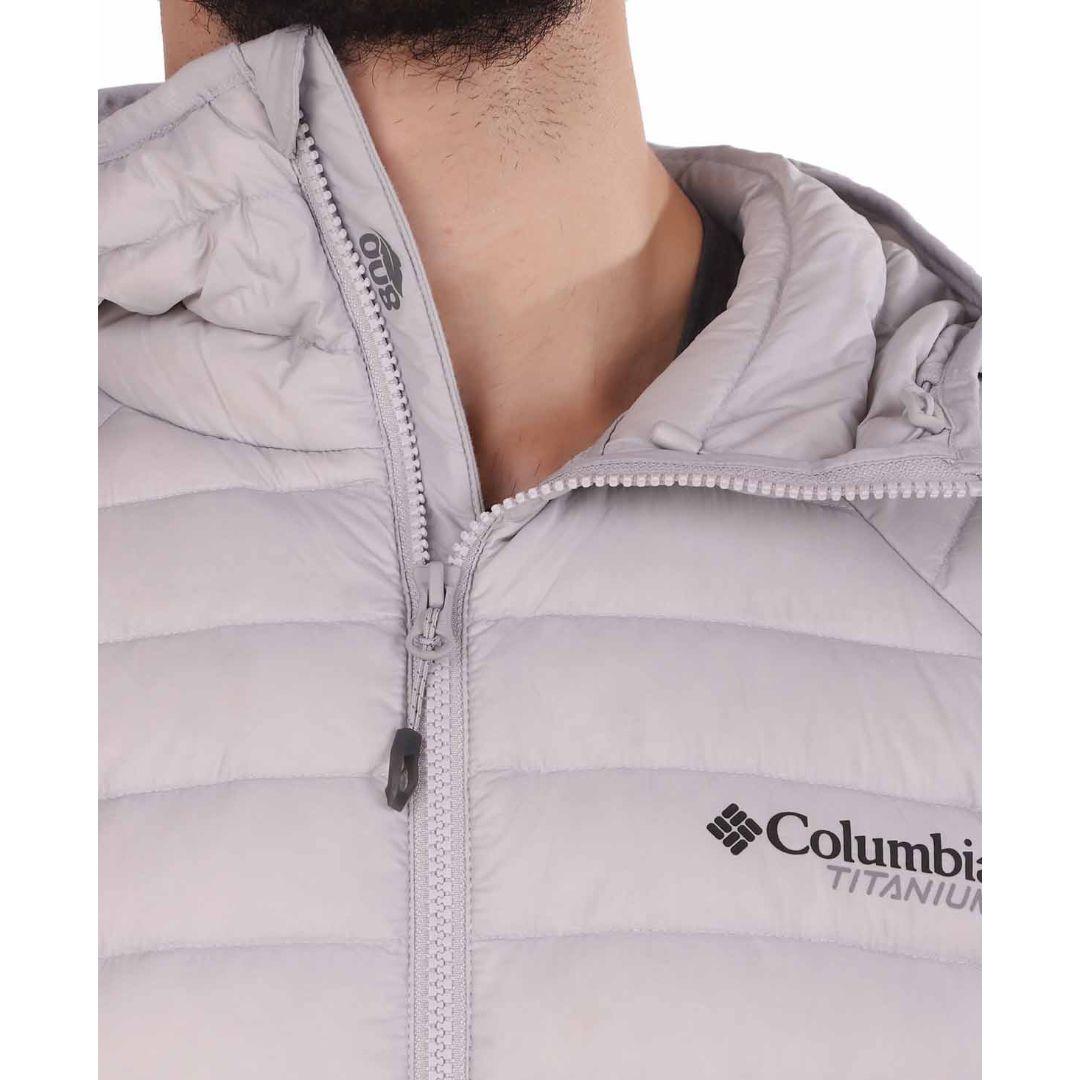 Columbia Men Grey Alpha Trail Down Hooded Jacket