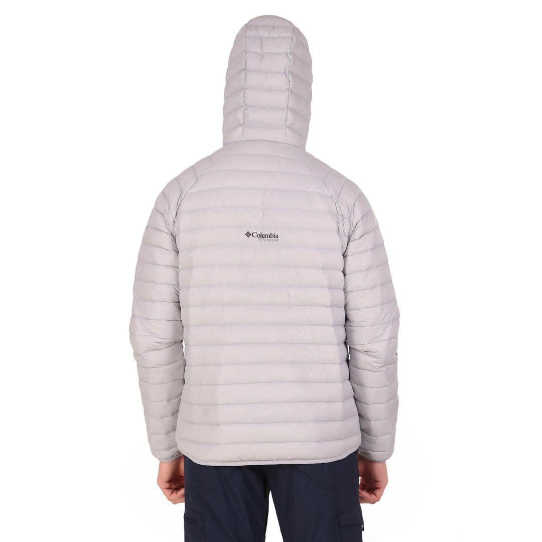 Columbia Men Grey Alpha Trail Down Hooded Jacket