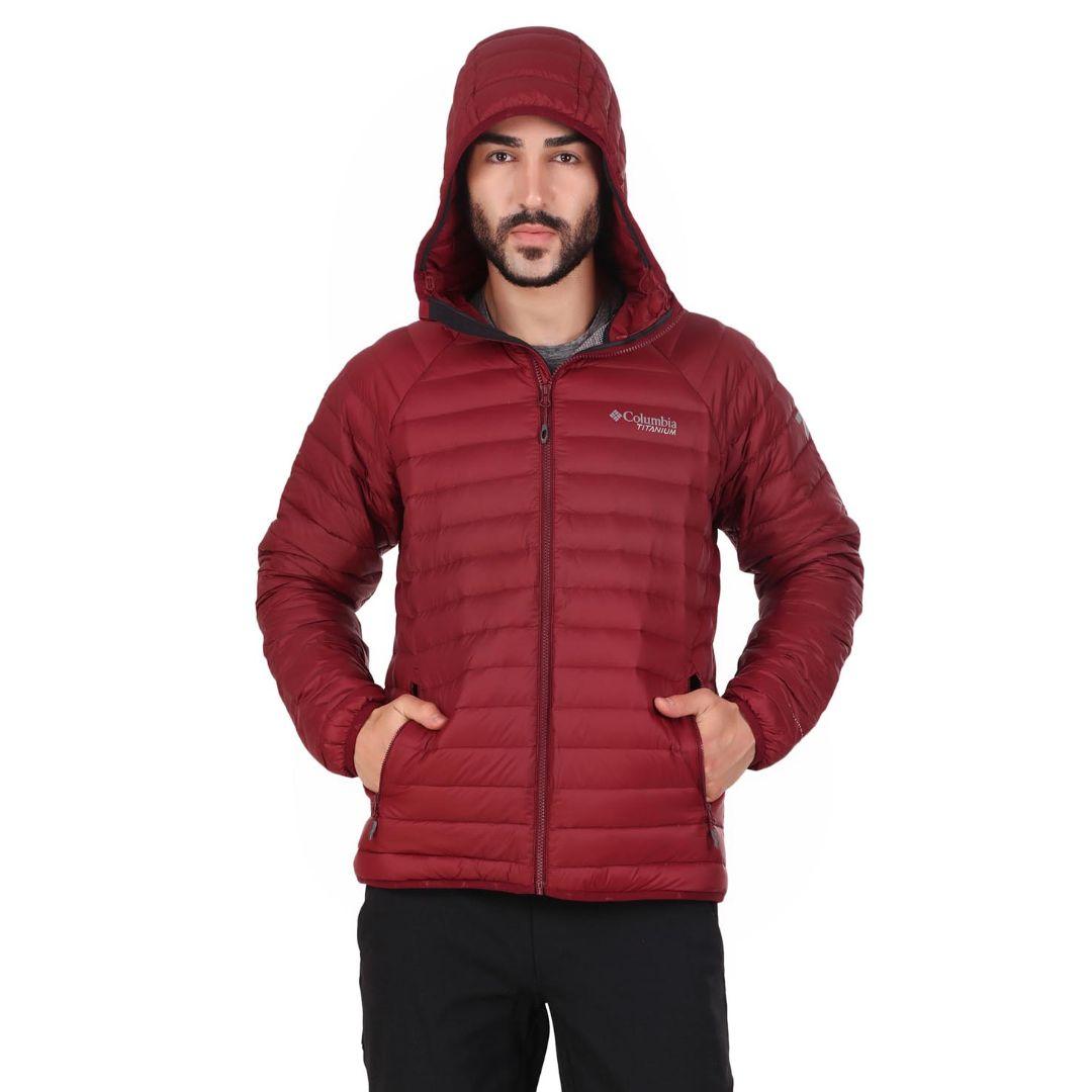 Columbia Men Red Alpha Trail Down Hooded Jacket