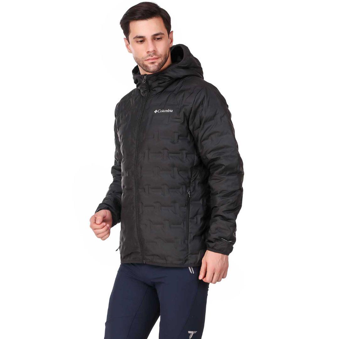 Columbia Men Black Delta Ridge Down Hooded Jacket