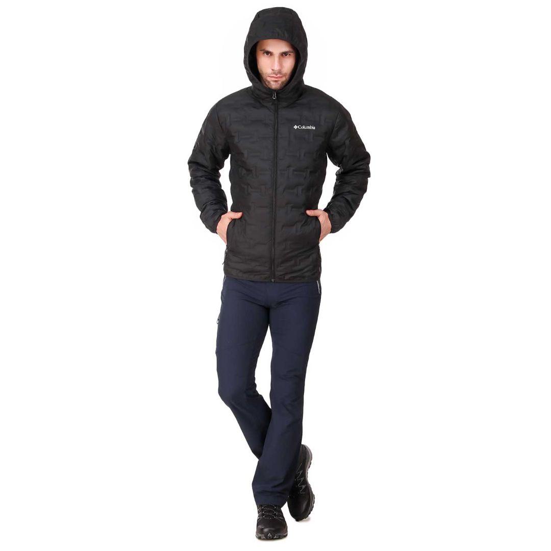 Columbia Men Black Delta Ridge Down Hooded Jacket