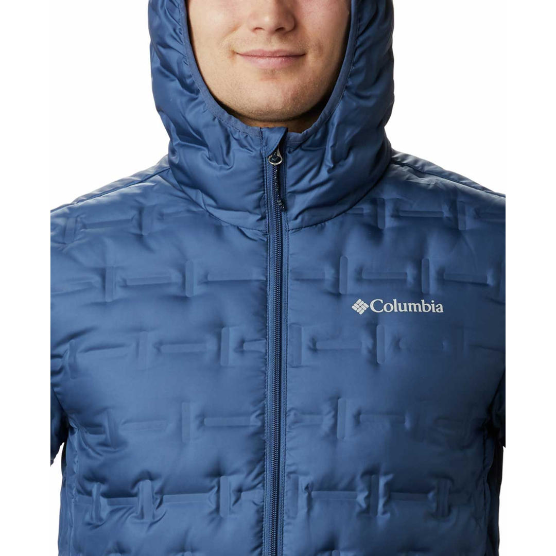 Columbia Men Blue Delta Ridge Down Hooded Jacket